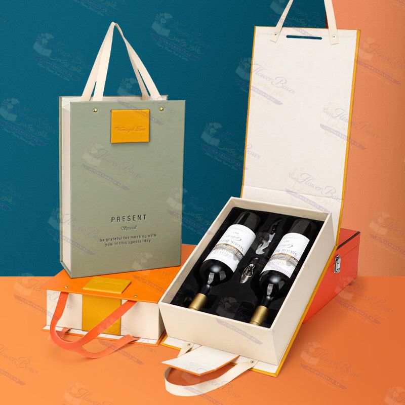 Executive Leather Bottle Gift Set Box