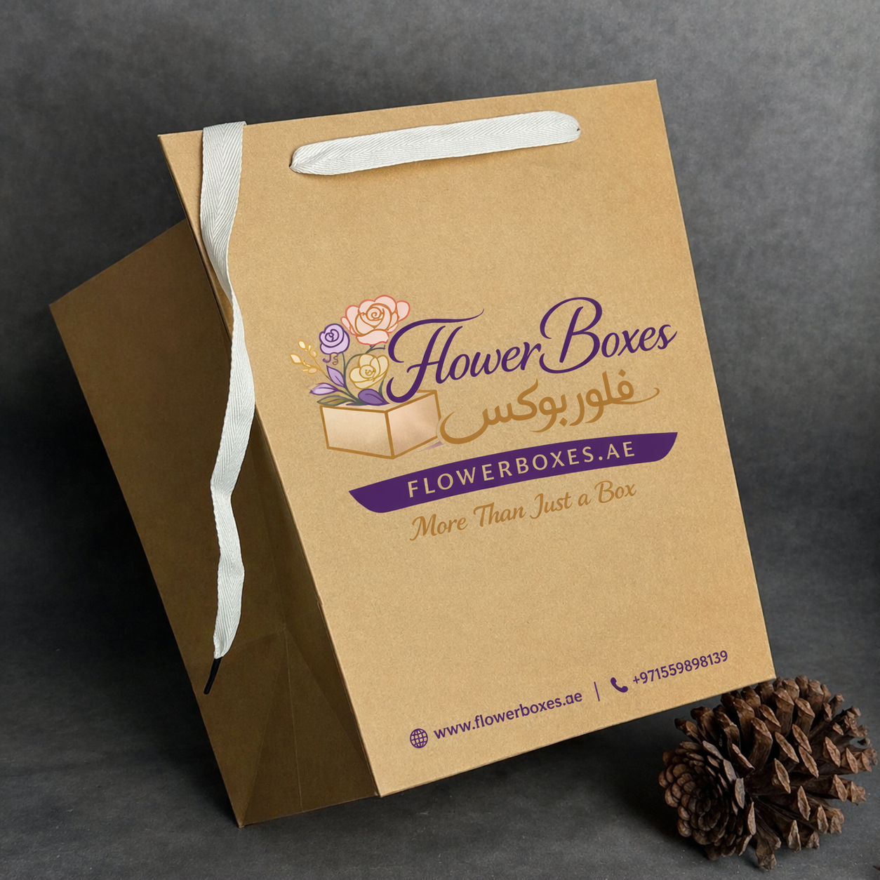 Eco-Friendly V-Shape Kraft Flower Paper Bag