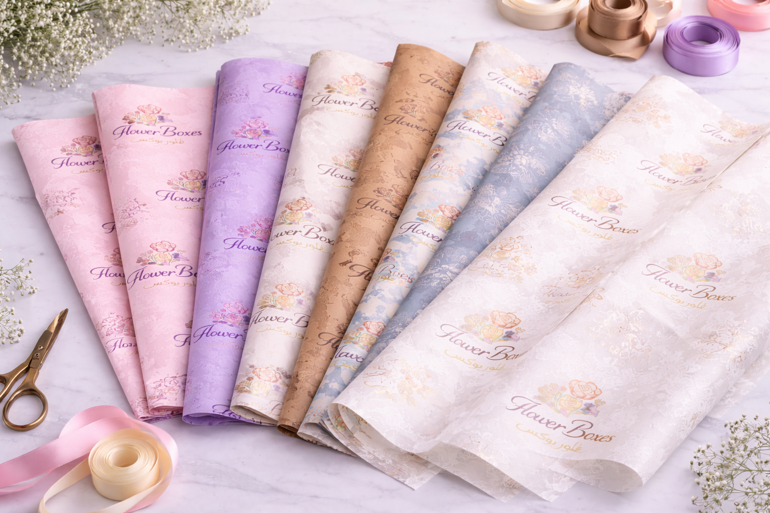 Flower Wrapping & Floral Wrapping ? Different Colors with Branding