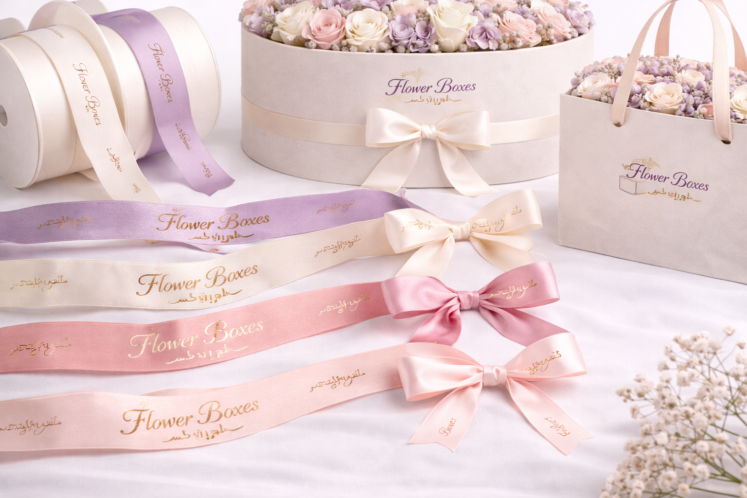 Ribbons, Round Boxes & Paper Bags