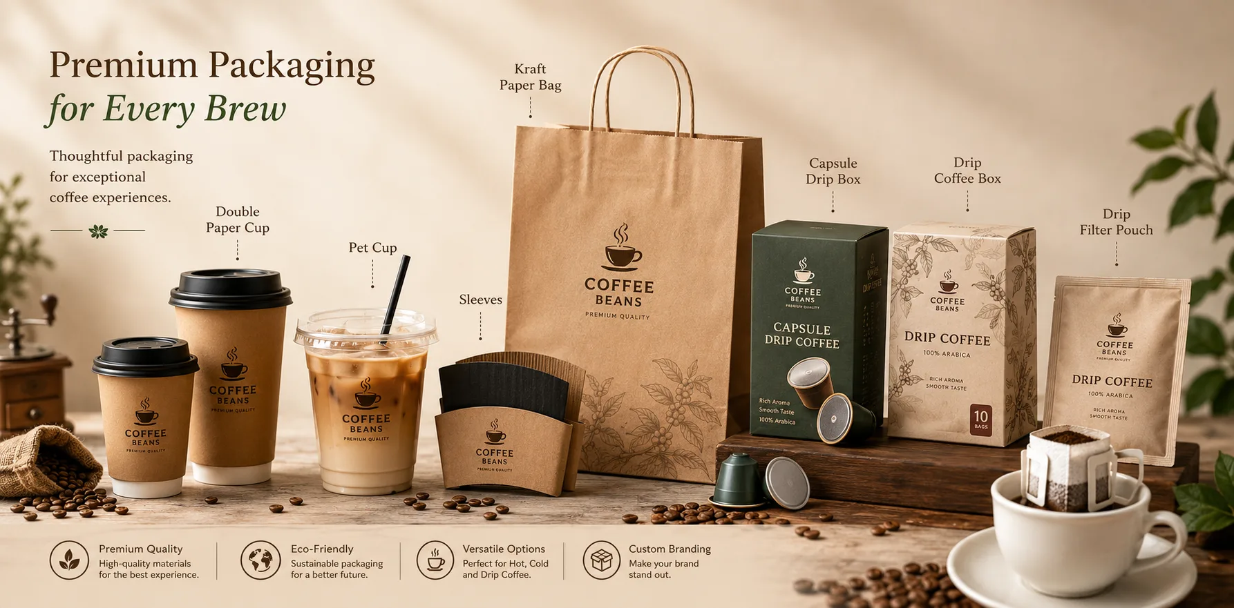 Coffee Shop Branding & Packaging Solutions